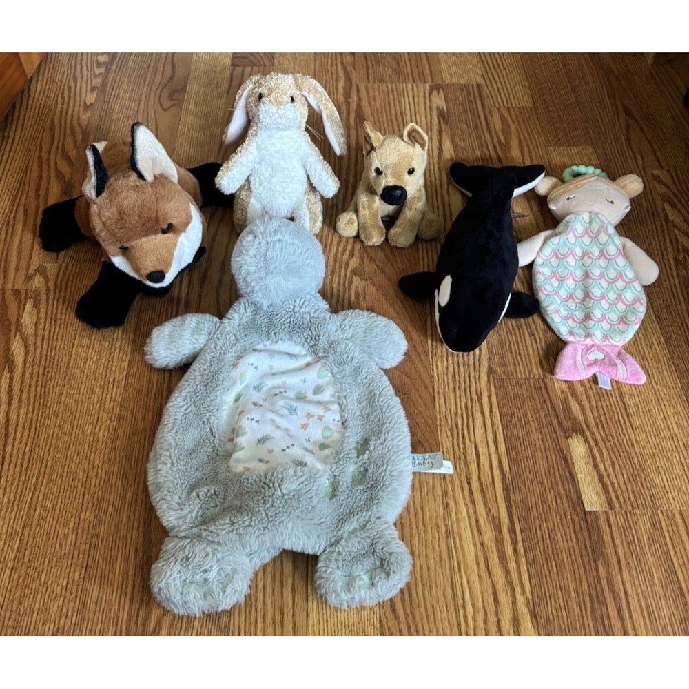 Lot Of Douglas Cuddle Toys Plush Stuffed Animals Fox Dog Bunny Orca Lovies